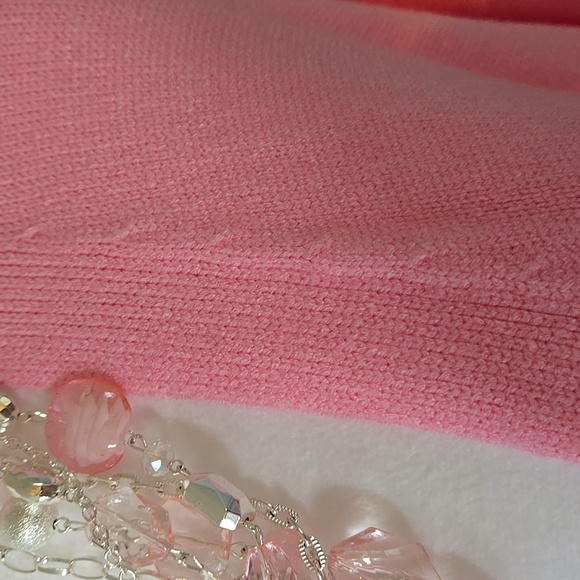 Chic Bubblegum Pink Women's Oversized Cardigan With Pockets NWOT - Picture 5 of 7